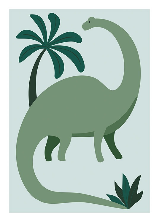 Green Dinosaur Plakat