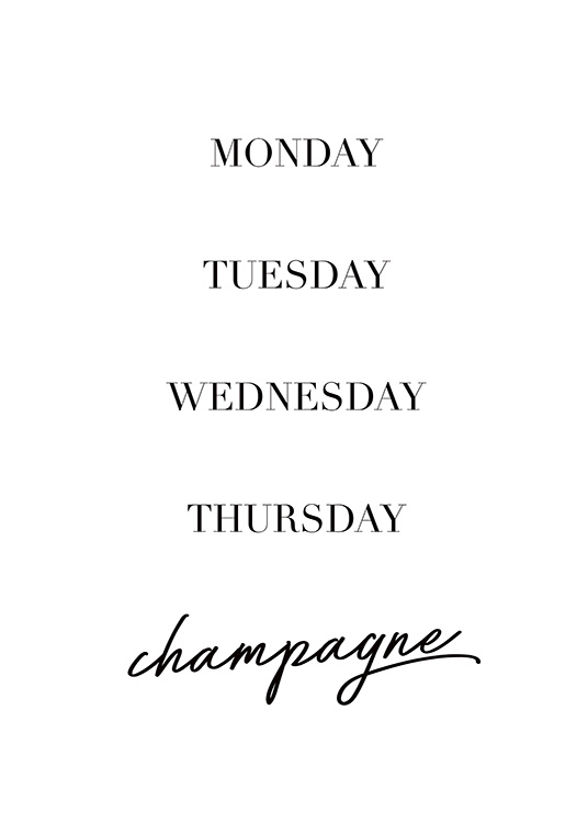 Champagne Friday Plakat