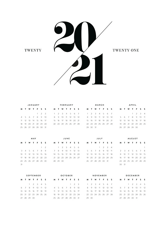 Calendar 2021 Plakat Kalender For 2021 Desenio Dk kalender plakat 2021