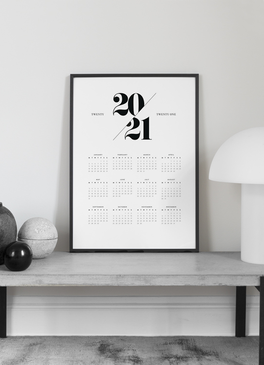 Calendar 2021 Plakat Kalender For 2021 Desenio Dk kalender plakat 2021