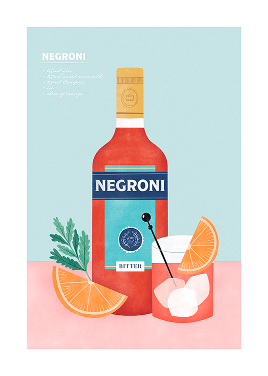 Negroni Illustration Plakat