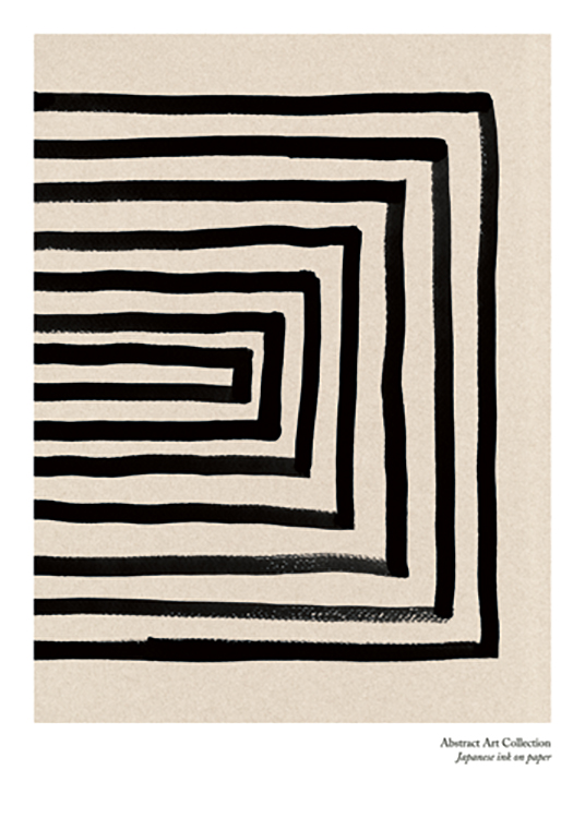  – Illustration med sorte streger, der danner et rektangel, på en grynet, beige baggrund og med tekst nedenunder