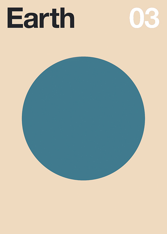  – Grafisk illustration af Jorden i form af en blå cirkel mod en beige baggrund