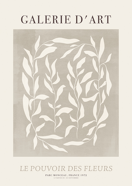  – Illustration med en klynge hvide blade i en grå firkant med tekst ovenover og nedenunder