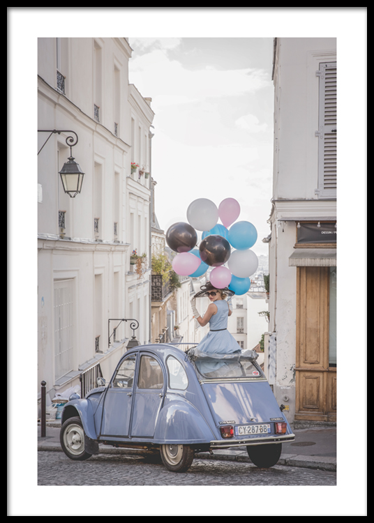 Joyeux Anniversaire Plakat Bla Vintagebil Desenio Dk