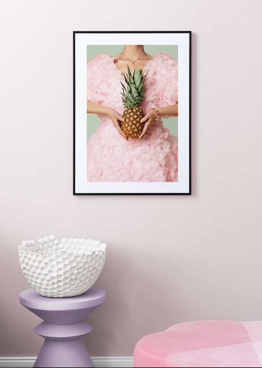 Fashion Pineapple Plakat Ananasprinsesse Desenio Dk