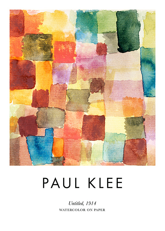 – Paul Klee – Untitled. En cool plakat med firkanter i forskellige farver og former