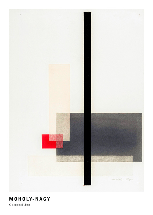 – Grafisk kunstplakat med firkanter af den berømte kunstner Maholy-Nagy