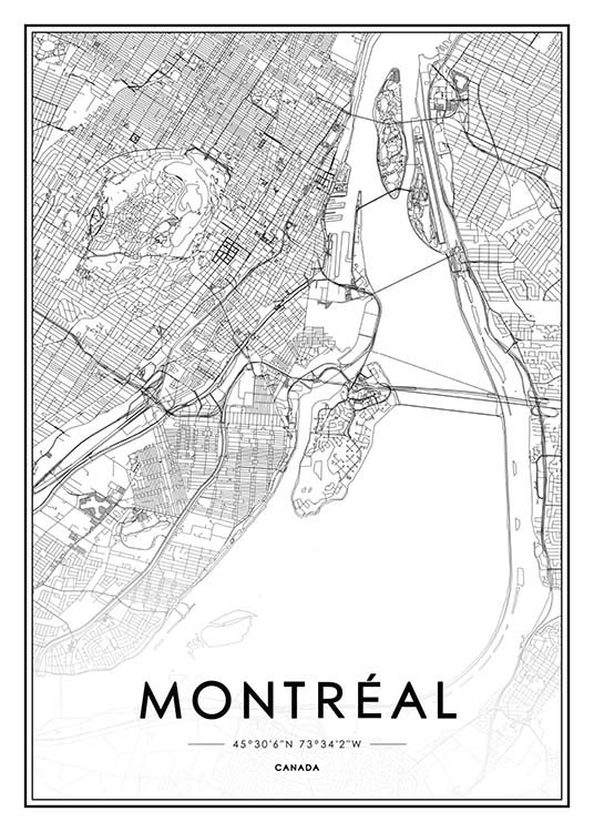 Montreal Plakat / Sort-hvid hos Desenio AB (2043)