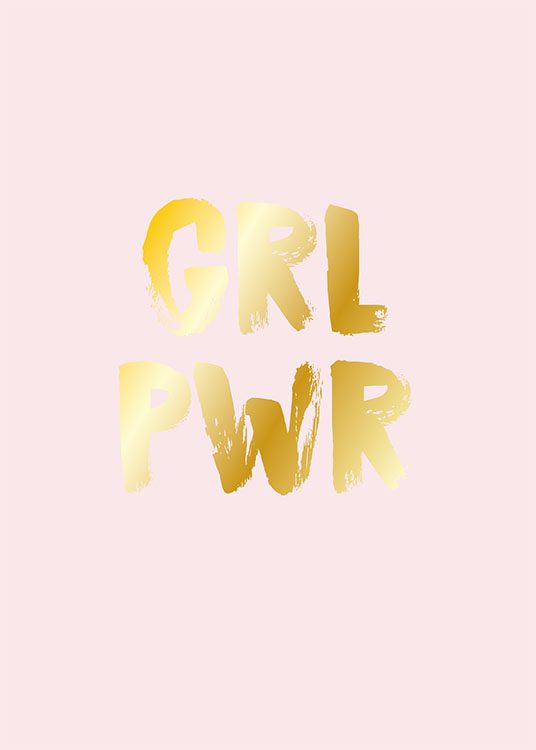 Girl Power Gold Plakat
