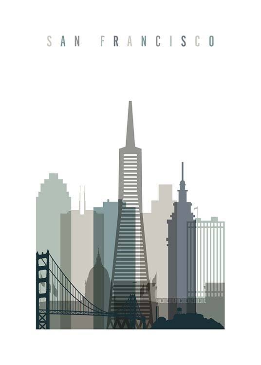 San Francisco Skyline Plakat