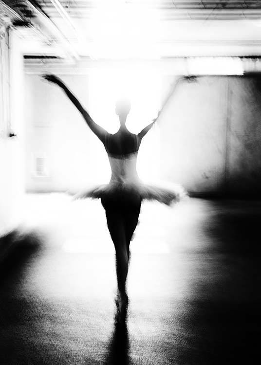 Ballet Dancer Plakat / Sort-hvid hos Desenio AB (2414)