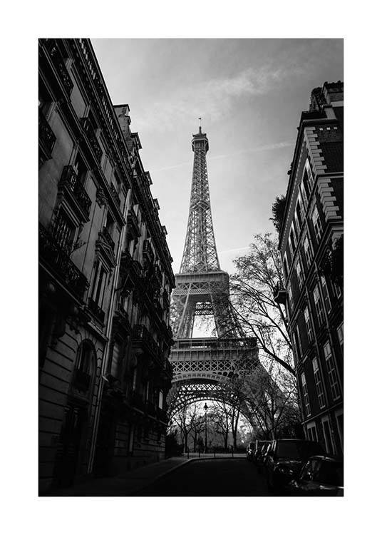 Street Of Paris Plakat / Sort-hvid hos Desenio AB (2446)
