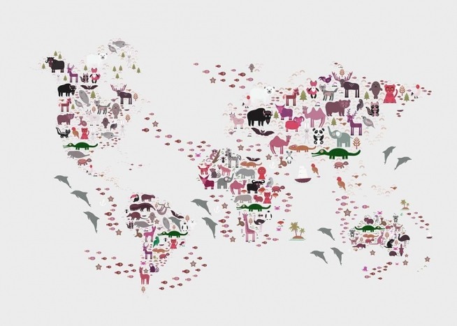 World Map Kids Plakat