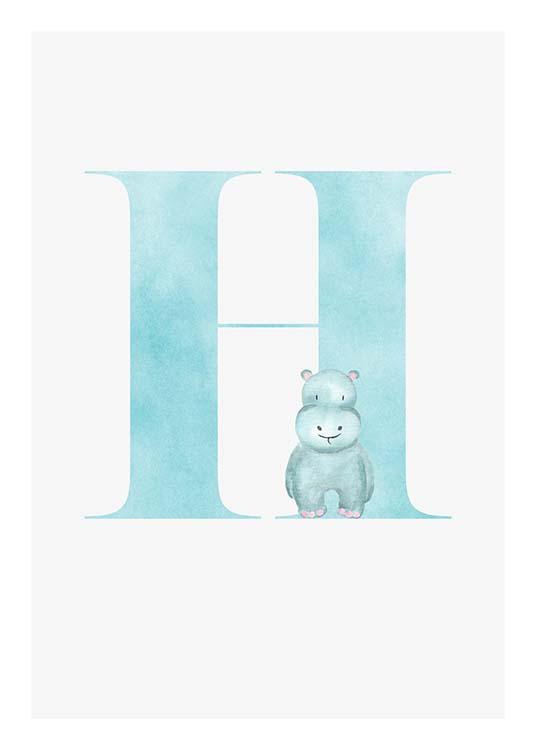 Alphabet H Plakat