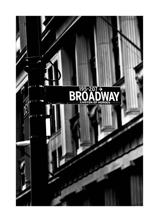 Broadway Plakat / Sort-hvid hos Desenio AB (3295)