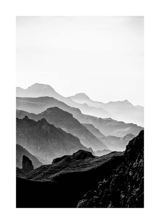Black Rocky Mountains Plakat