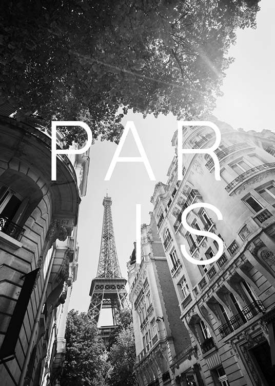 Paris B&W Plakat