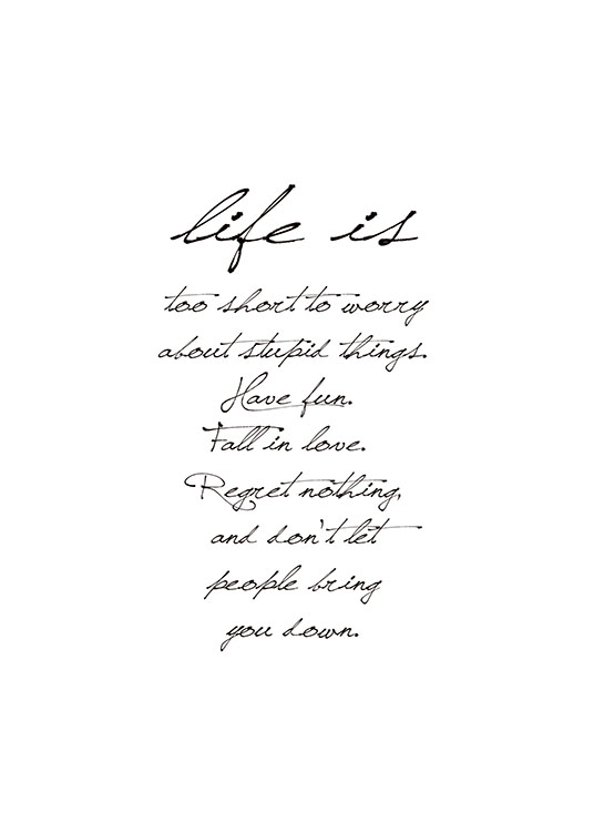 Life Is, Plakat