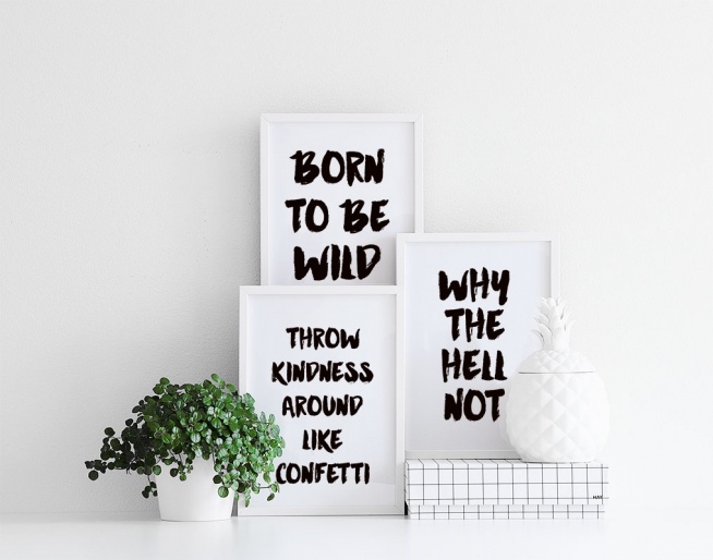 Poster med teksten kindness, plakat med budskab