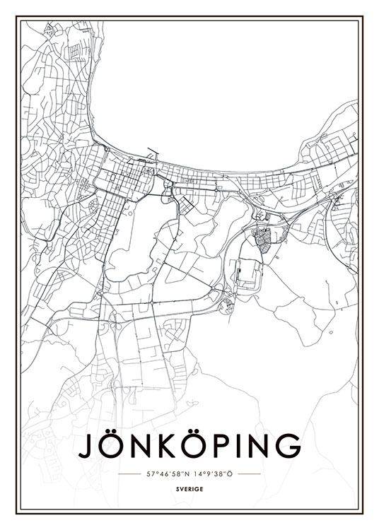 Jönköping, Plakat / Sort-hvid hos Desenio AB (8124)