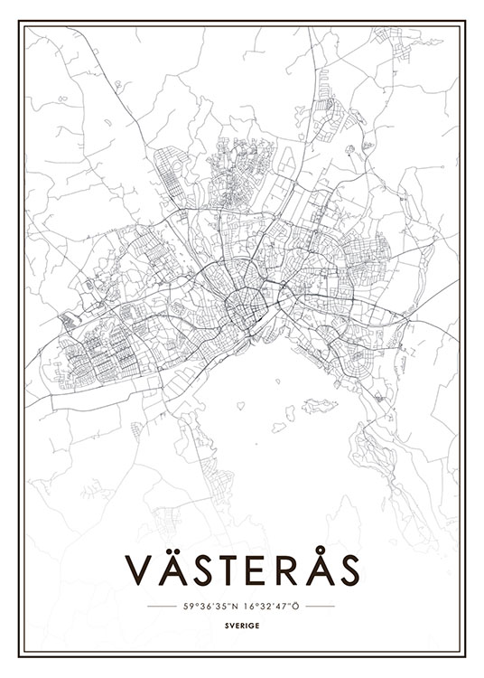 Västerås, Plakat / Sort-hvid hos Desenio AB (8133)