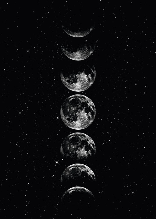Moon Star Sky, Plakat / Planeter hos Desenio AB (8190)
