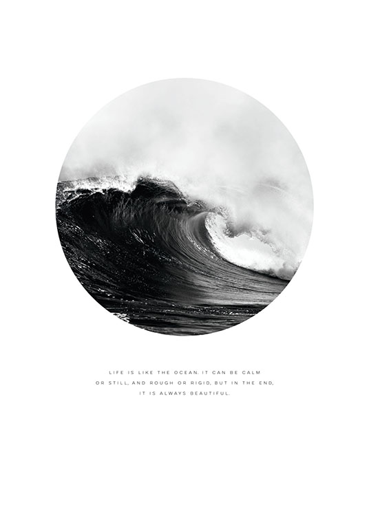 Like The Ocean, Plakat / Plakater med tekst hos Desenio AB (8217)