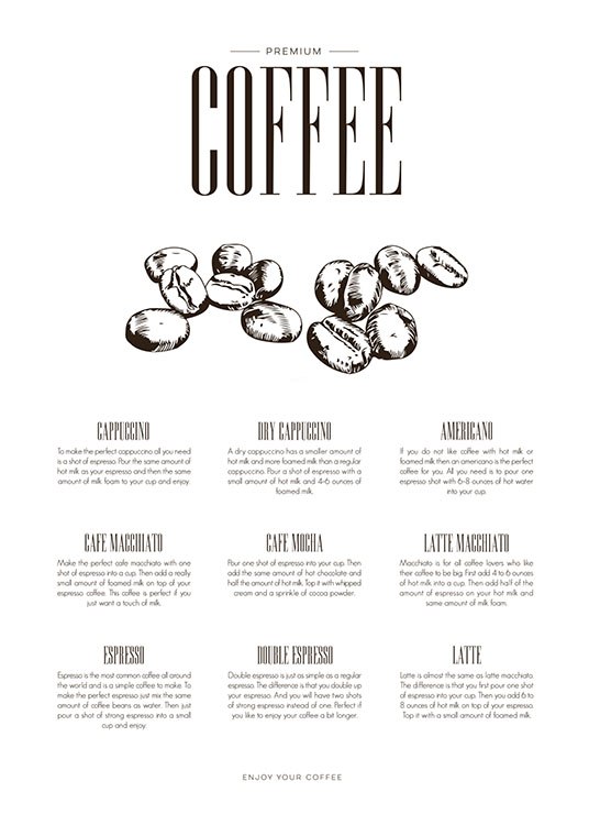 Coffee Type, Plakat / Plakater hos Desenio AB (8231)