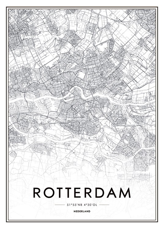 Rotterdam, Plakat / Kort & byer hos Desenio AB (8279)