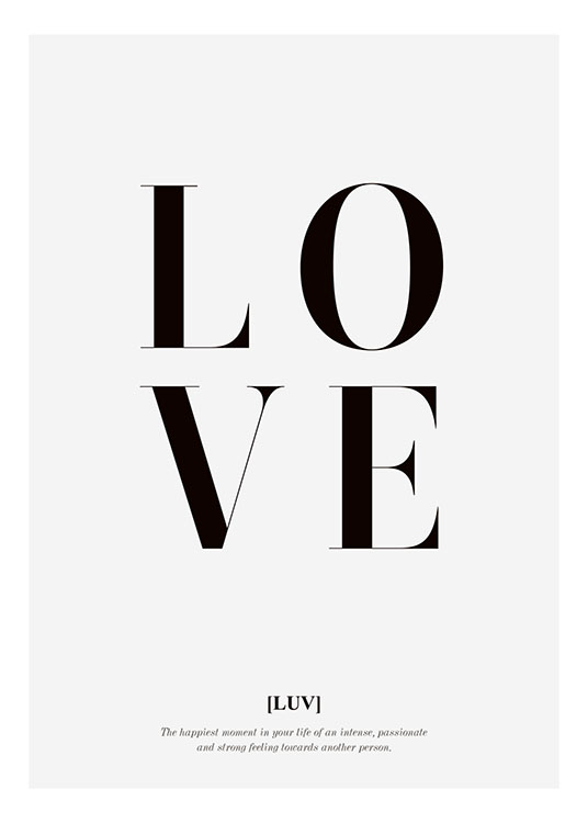 Love Text, Plakat / Plakater med tekst hos Desenio AB (8332)