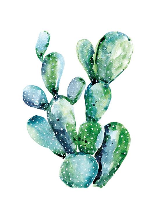 Watercolor Cactus, Plakat