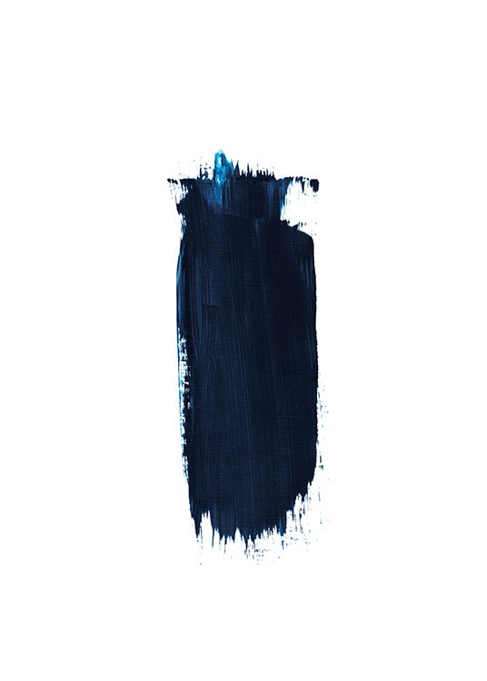 Blue Brush Stroke, Plakat / Illustrationer hos Desenio AB (8387)