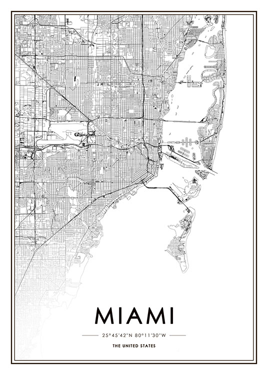 Miami Map Plakat