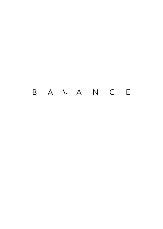 Simple Balance Plakat / Plakater med tekst hos Desenio AB (8858)