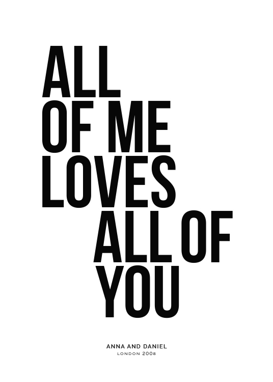 All of Me Personal Plakat
