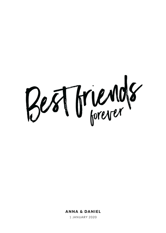Best Friends Forever Personal Plakat / Personlige navneplakater hos Desenio AB (pp0220)