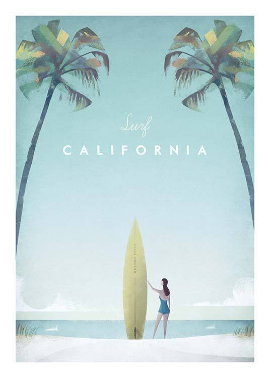 California Travel Plakat / Vintage hos Desenio AB (pre0008)