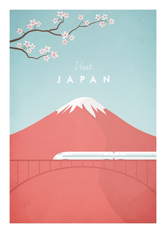 Visit Japan Plakat / Naturmotiv hos Desenio AB (pre0049)
