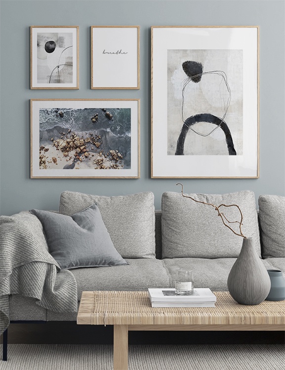 Blå, grafisk harmoni